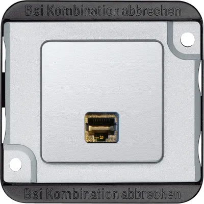 Merten Anschlussmodul RJ45 Cat6A MEG4576-7021 | 1-fach | Unterputz | geschirmt | LSA | Aluminium