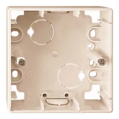 Merten Aufputz-Gehäuse 1-fach 519144 | AP-Gehäuse Kunststoff | 1-M Atelier-M | cremeweiß glänzend | Halogenfrei | IP20