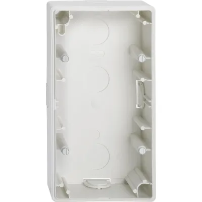 Merten Aufputzgehäuse 2-fach 512219 | Schalterdose IP20 | Kunststoff Thermoplast halogenfrei | polarweiß RAL 9010