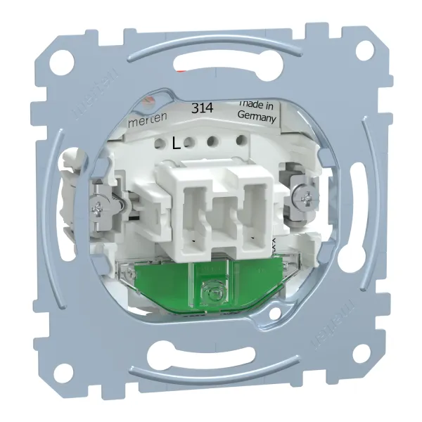 Merten Wechselschalter-Einsatz | MEG3136-0000 | QuickFlex | LED-Orientierungslicht | 10AX | IP20 | weiß