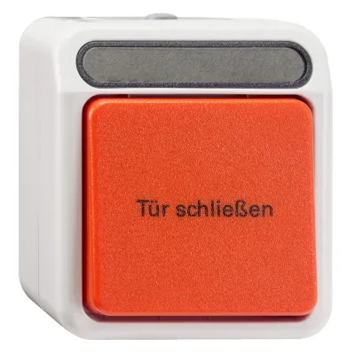 Merten Auslöstaster MEG3167-8029 | Wipptaster Aufputz IP44 | 1 Schließer 1 Öffner | Kunststoff matt | lichtgrau