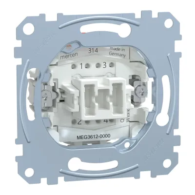 Merten Ausschalter-Einsatz MEG3612-0000 | 2-polig | Unterputz | QuickFlex | 16A 250V | IP20 | halogenfrei | matt