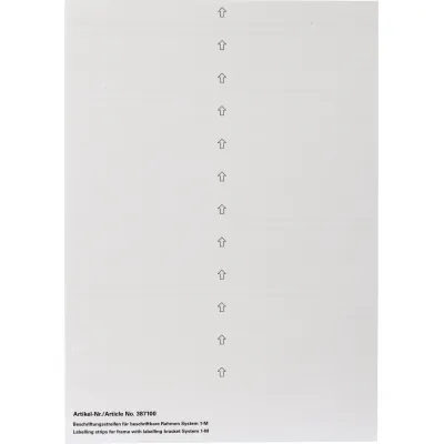 Merten Beschriftungsbogen 387100 | Beschriftungsstreifen für 1-M-Rahmen | bedruckbar mit Tintenstrahl & Laser | weiß