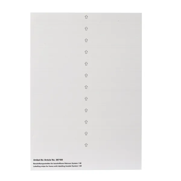 Merten Beschriftungsbogen 387100 | Beschriftungsstreifen für 1-M-Rahmen | bedruckbar mit Tintenstrahl & Laser | weiß