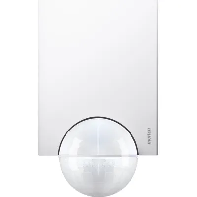 Merten Argus 110 Bewegungsmelder | 12m Reichweite | 110° Erfassung | IP55 | Aufputz | außen | polarweiß