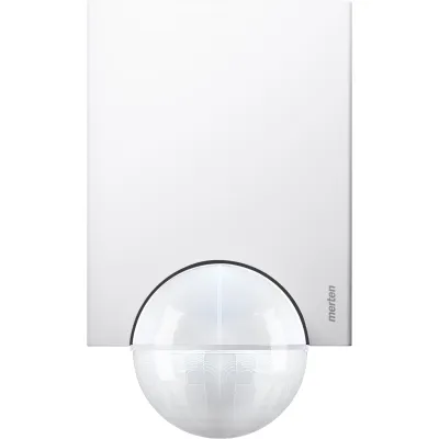 Merten Argus 110 Bewegungsmelder | 12m Reichweite | 110° Erfassung | IP55 | Aufputz | außen | polarweiß