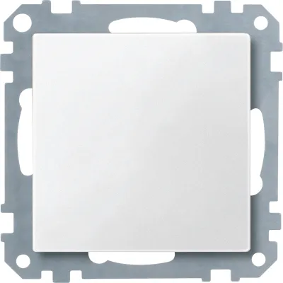 Merten Blindabdeckung 391819 System M | Unterputz Abdeckung | Kunststoff Thermoplast | matt | 73x73mm | polarweiß