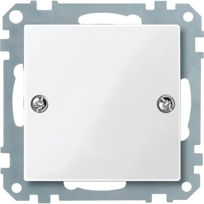 Merten Blindabdeckung 461819 System M | für Kommunikation/EDV | Unterputz | Kunststoff Thermoplast | polarweiß glänzend