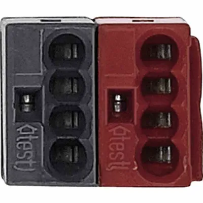 Merten Busanschlussklemme 689701 | KNX 4-fach Anschlussklemme | Abzweigklemme | Massivleiter 0,6–0,8 mm | rot/dunkelgrau