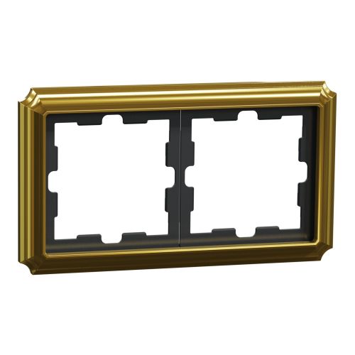 Bild: Merten D-Antik Metallrahmen 2-fach, 24k gold MEG4020-4741