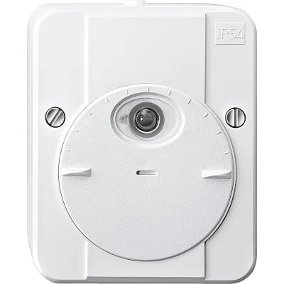 Merten Dämmerungsschalter ARGUS 544819 | Aufputz | 2300W 230V | Lichtsensor | Schaltverzögerung | IP54 | polarweiß