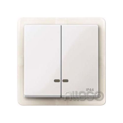 Bild: Merten Doppelwippe pws/gl Kontrollfenster IP44 MEG3424-0319