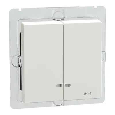 Merten Doppelwippe pws/gl Kontrollfenster IP44 MEG3424-0319