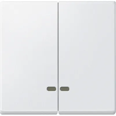 Merten Doppelwippe MEG3420-0419 | System M | 2-fach Schalter/Taster | Kontrollfenster | Thermoplast | polarweiß