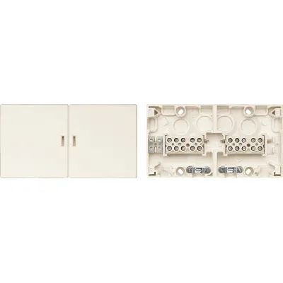 Merten Geräteanschlussdose 521044 | UP/AP | 12x 2,5mm² Schraubklemmen | Dreifach | Halogenfrei | IP20 | cremeweiß