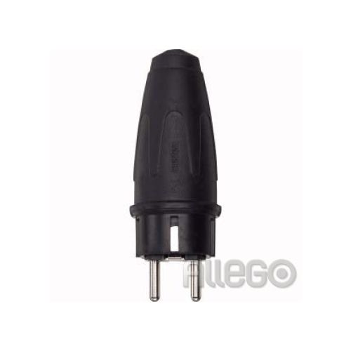 Bild: Merten Gummi-SCHUKO-Stecker sw 16A AC 250V 122151