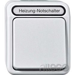 Merten Heizungs-Notschalter 2-polig, lichtgrau MEG3449-8029
