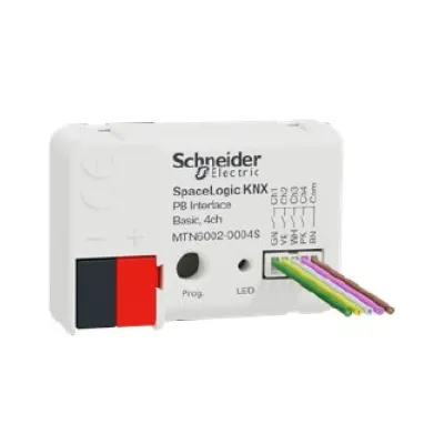 Merten KNX Tasterschnittstelle MTN6002-0004S | 4-fach Binäreingang | Einbau | SpaceLogic | Smart Home | Data Secure