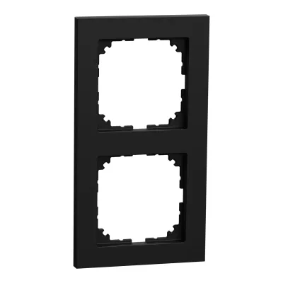 Merten Rahmen 2fach MEG4020-3603 | M-Pure | UP-Montage | Thermoplast recycelt | IP20 | schwarz matt RAL9005