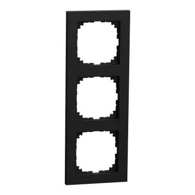 Merten M-Pure Rahmen 3-fach MEG4030-3603 | Abdeckrahmen | Unterputz | Kunststoff recycelt | IP20 | schwarz matt