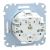 Bild: Merten MEG2301-0319 SCHUKO-Steckdose System M, 16A, 250V AC, polarweiß glänzend