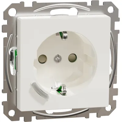 Merten Smarte Schuko-Steckdose MEG2380-0319 | Zigbee 3.0 | Strommessung | Unterputz | System M | 16A | Polarweiß