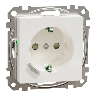 Merten Smarte Schuko-Steckdose MEG2380-0319 | Zigbee 3.0 | Strommessung | Unterputz | System M | 16A | Polarweiß