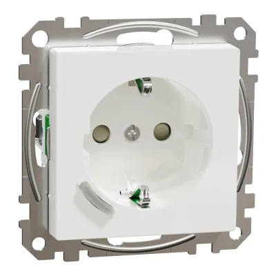 Merten Smarte Schuko-Steckdose MEG2380-0325 | Wiser System M | Smart Home | Zigbee | 16A | Unterputz | Aktivweiß