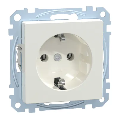 Merten SCHUKO-Steckdose MEG2401-0419 | Unterputz | Schraub-Liftklemmen | 16A | System M | Thermoplast | polarweiß