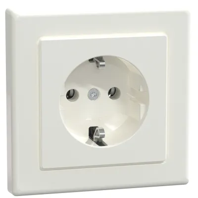 Merten SCHUKO-Steckdose MEG2401-1419 | Unterputz 1-fach | Schraub-Liftklemmen | halogenfrei | IP20 | polarweiß