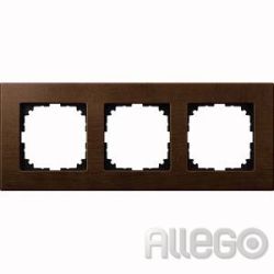 Merten MEG4053-3473 Holzrahmen, 3fach, Walnuss, M-PLAN