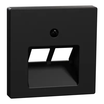 Merten Zentralplatte MEG4522-0403 | UAE/IAE 2fach | System M | Thermoplast | recycelt | schwarz matt RAL9005