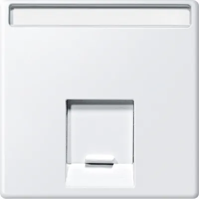 Merten Zentralplatte MEG4573-0419 | UAE/IAE 1-fach | System M | Beschriftungsfeld | Staubschutz | polarweiß