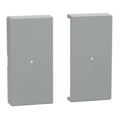 Merten Wippe 2-fach MEG5220-0460 | Schalter/Dimmer Abdeckung System M | Thermoplast matt | Klemmbefestigung | Aluminium