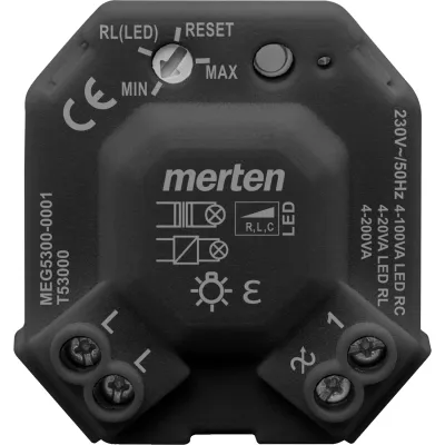 Merten Universal LED Dimmermodul MEG5300-0001 | Unterputz | 4-200W | Phasenanschnitt/Phasenabschnitt