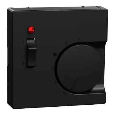 Merten Zentralplatte Thermostat MEG5760-0403 | passend für Raumtemperaturregler | Thermoplast | IP20 | schwarz matt