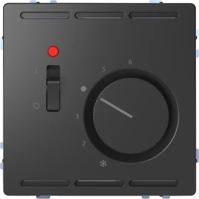 Merten Raumtemperaturregler MEG5760-6034 | Raumthermostat Unterputz 230V 10A | System Design | Bimetall | anthrazit