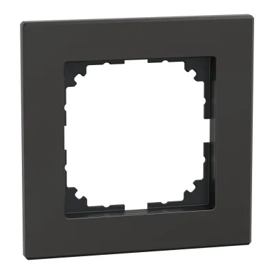 Merten Metallrahmen 1-fach 475114 | Abdeckrahmen System M M-PLAN | Unterputz | Metall matt | Rhodiumgrau | IP20