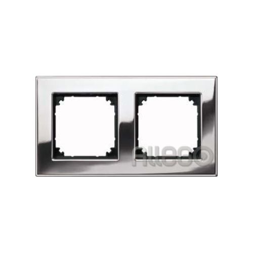 Bild: Merten Metallrahmen 2f.chrom waage/senkrecht 475239