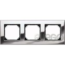 Merten Metallrahmen 3f.chrom waage/senkrecht 475339