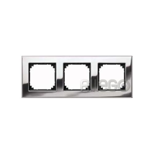 Bild: Merten Metallrahmen 3f.chrom waage/senkrecht 475339