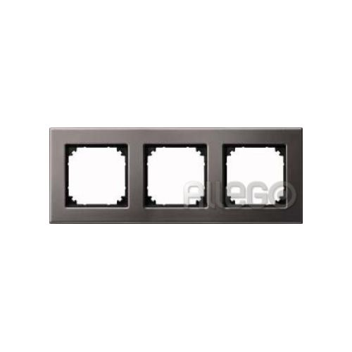 Bild: Merten Metallrahmen 3f.rho/gr waage/senkrecht 475314