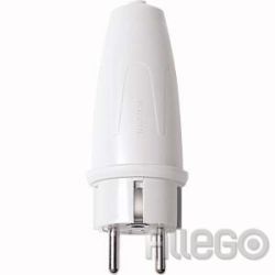 Merten PVC-SCHUKO-Stecker ws 16A AC 250V 125462