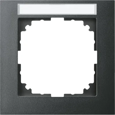 Merten Rahmen 1-fach MEG4011-3614 | Abdeckrahmen System M-Pure | Beschriftungsfeld | Thermoplast matt | anthrazit