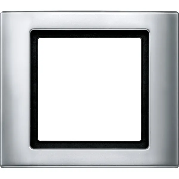 Merten Abdeckrahmen 1-fach | Aquadesign IP44 | Aluminium glänzend | für Schalter & Steckdosen