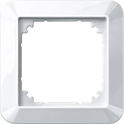 Merten Abdeckrahmen 1-fach 389119 | 1-M-Rahmen für Schalter & Steckdosen | Thermoplast brillant | polarweiß glänzend