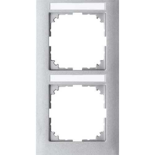 Bild: Merten Rahmen 2-fach aluminium MEG4022-3660