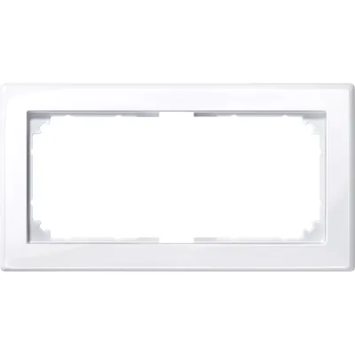 Merten Abdeckrahmen 4-fach 478825 | M-SMART System M | Thermoplast antibakteriell | glänzend | aktivweiß RAL 9016