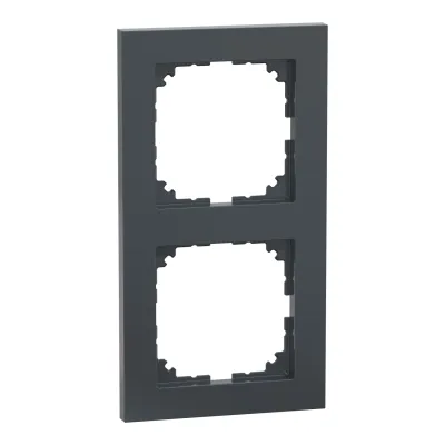 Merten M-Pure Abdeckrahmen 2-fach MEG4020-3614 | Rahmen für Schalter & Steckdosen | Thermoplast matt | anthrazit