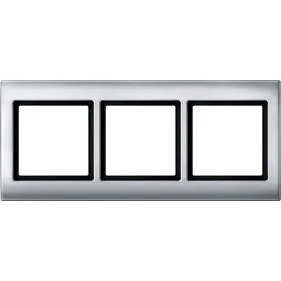 Merten Rahmen 3-fach 400360 | Abdeckrahmen AQUADESIGN | IP44 | Kunststoff Thermoplast | lackiert glänzend | aluminium